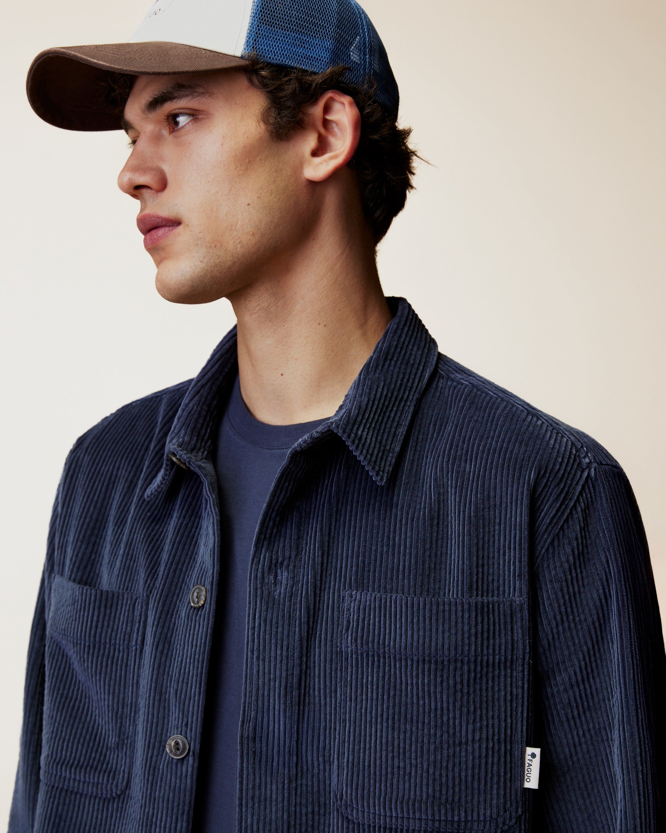 faguo-clemont-surchemise-velours-corduroy-marine-gris image 4