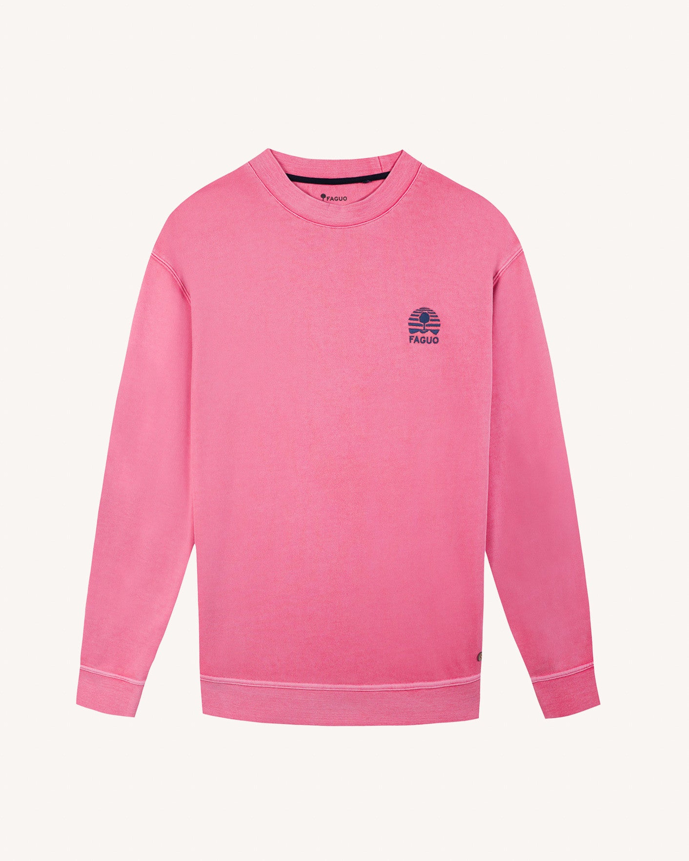 faguo-fango-sweat-col-rond-oversize-rose-homme image 2