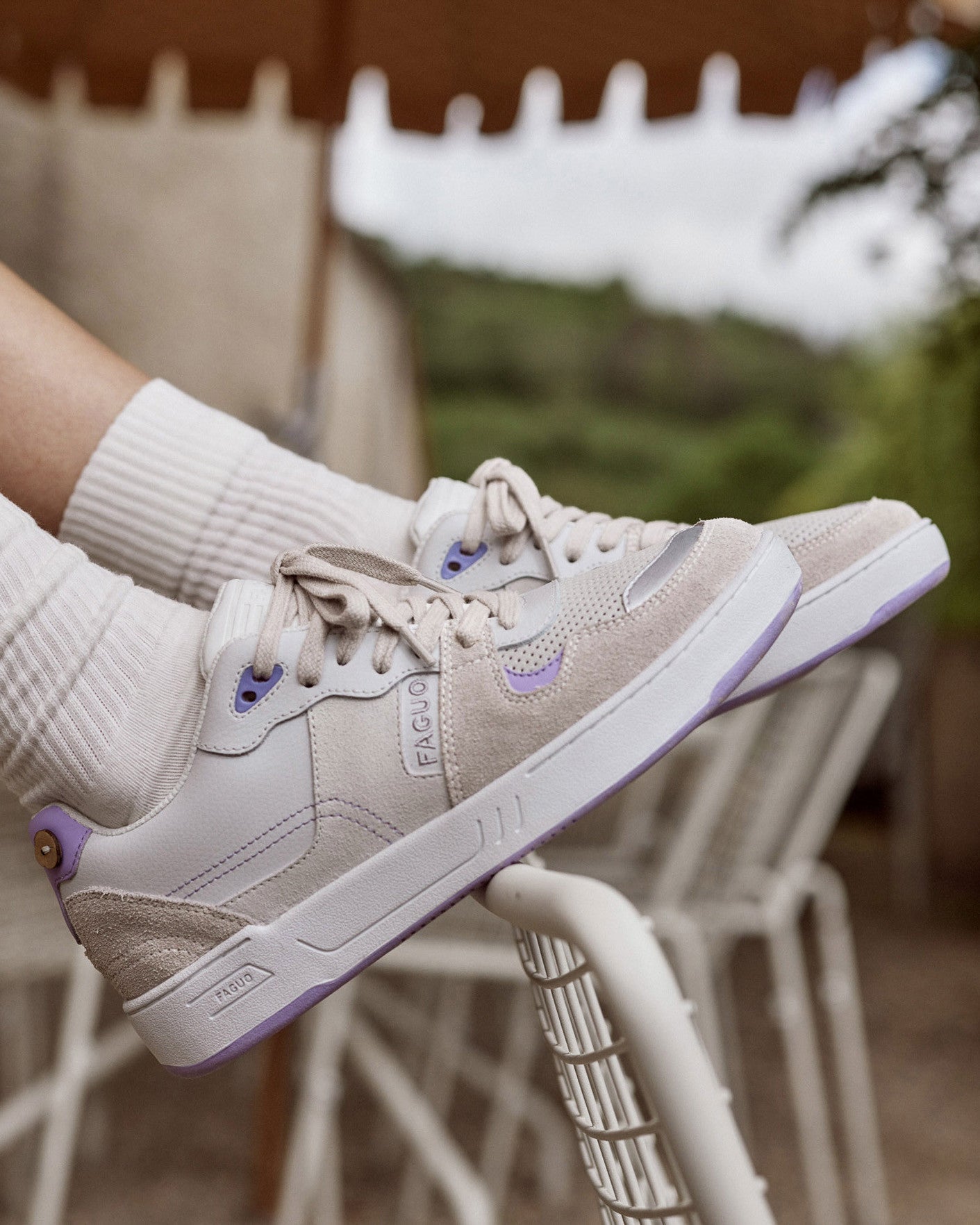 faguo-ceiba-baskets-blanches-violet-clair-cuir image 6