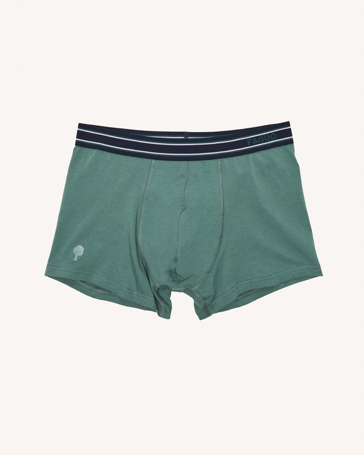 faguo-boxers-homme-x3-cru-et-bleu-jersey-coton image 2