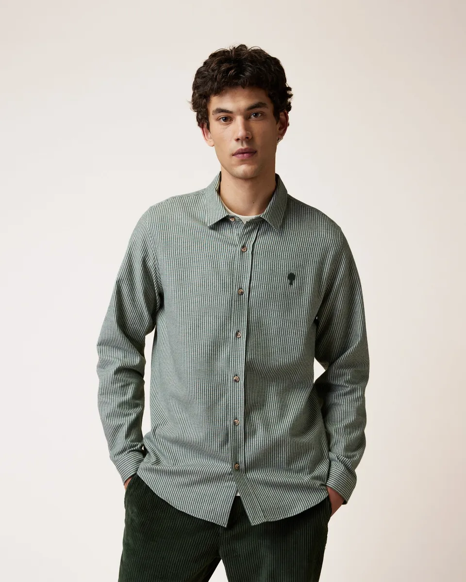 faguo-iraty-chemise-ray-e-vert-cru-flanelle image 1
