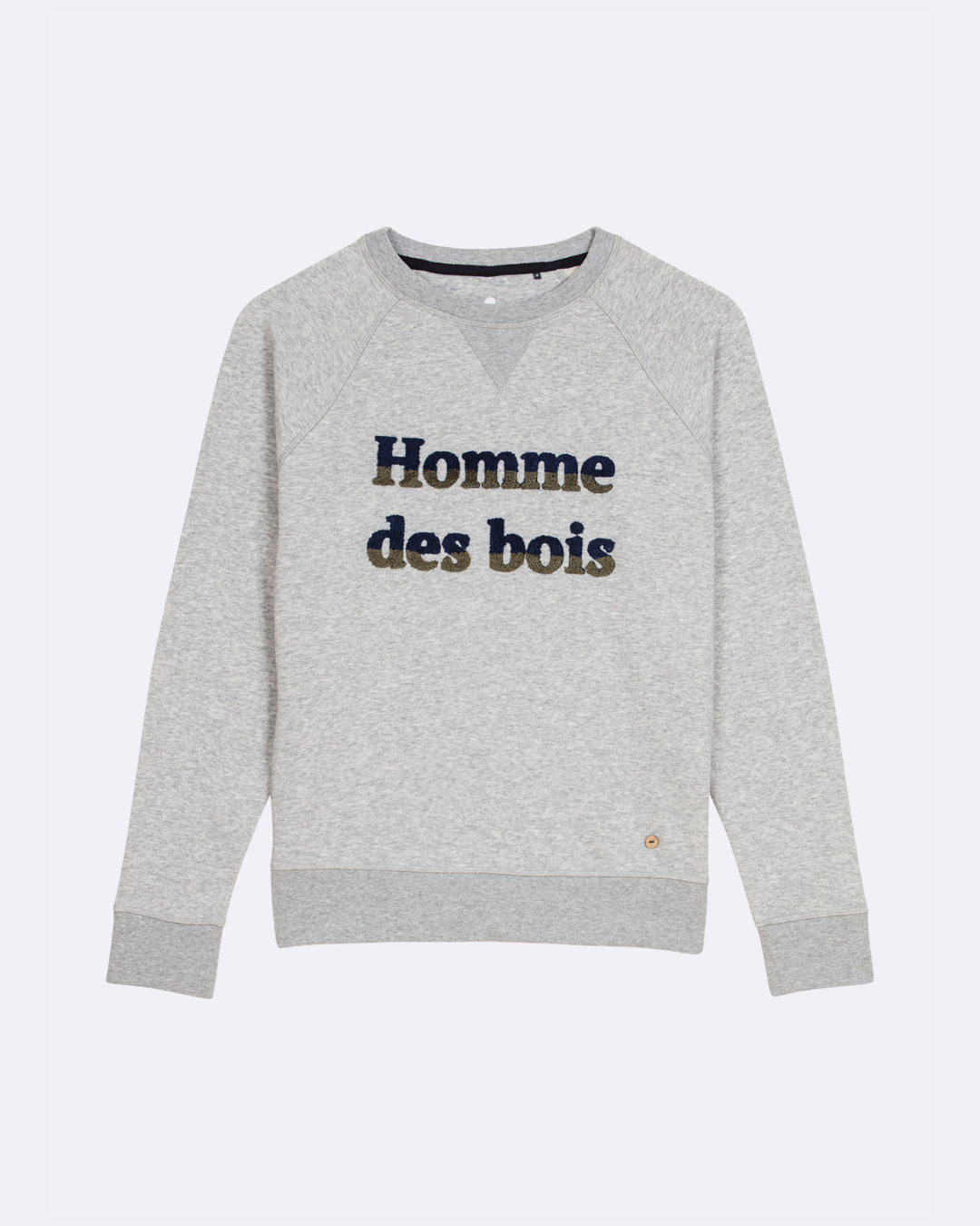 faguo-sweat-darney-gris-broderie-homme-des-bois image 2