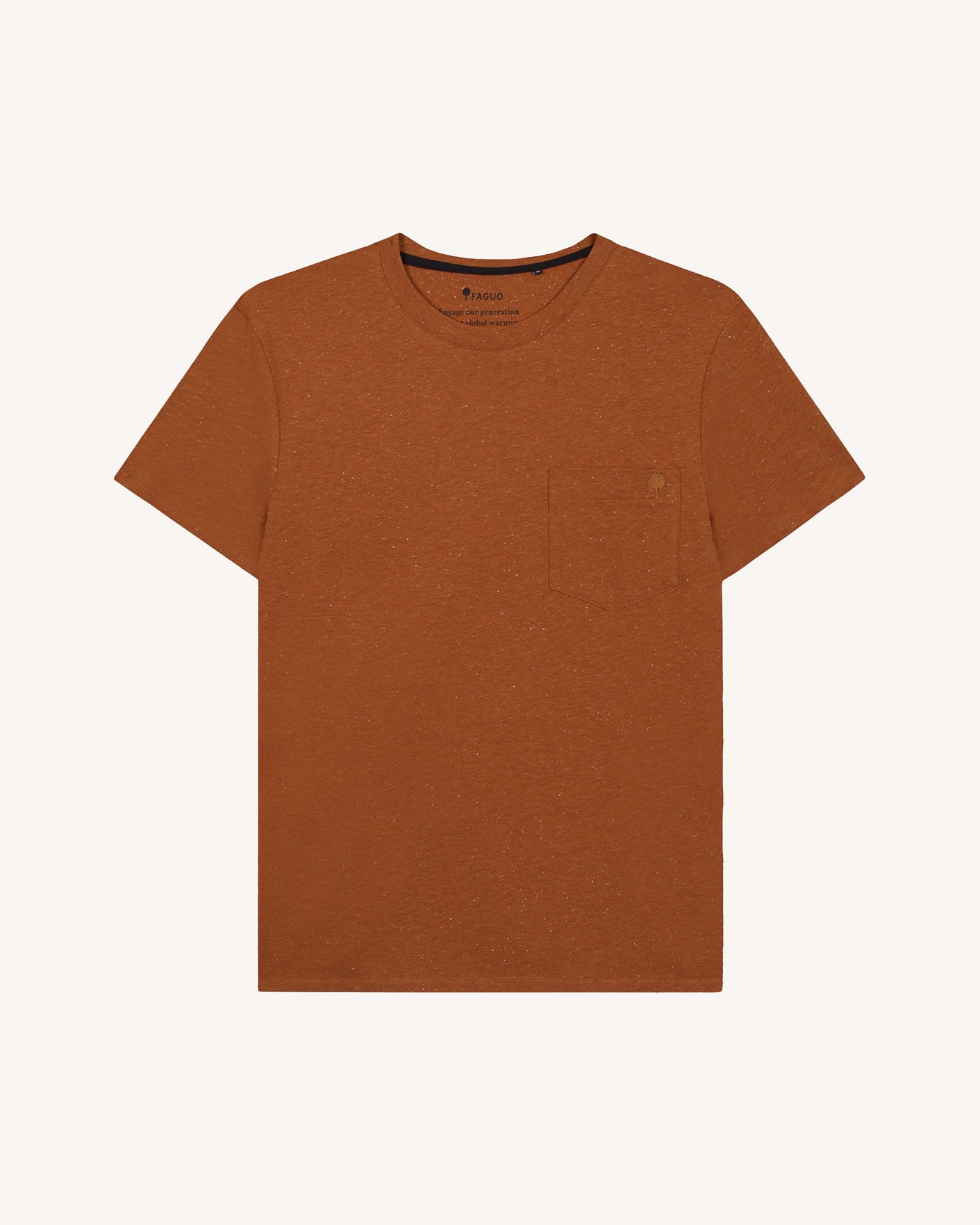 faguo-olonne-t-shirt-rouille-coton-poche-poitrine image 2
