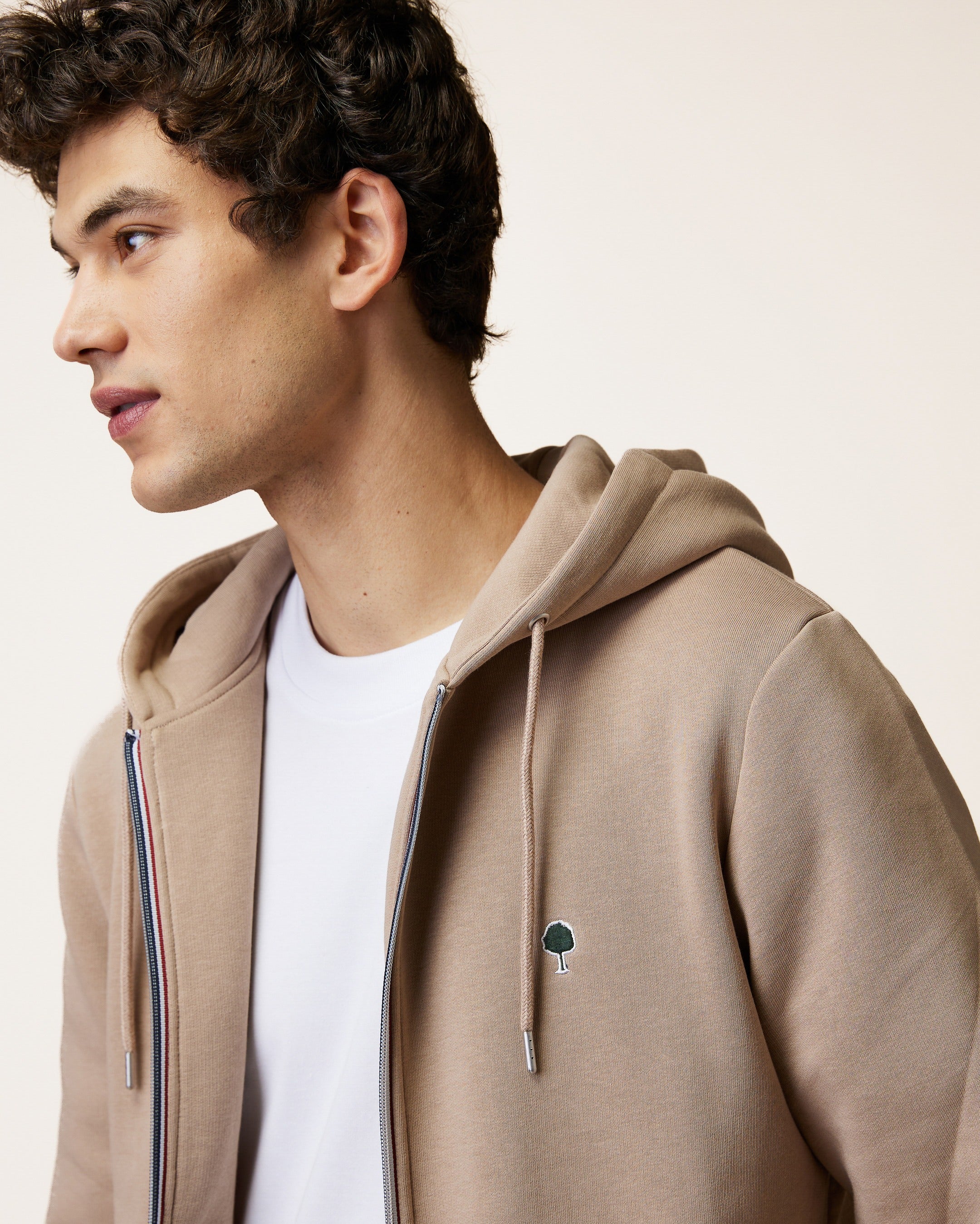 faguo-mesnil-sweat-zipp-capuche-beige-clair image 6