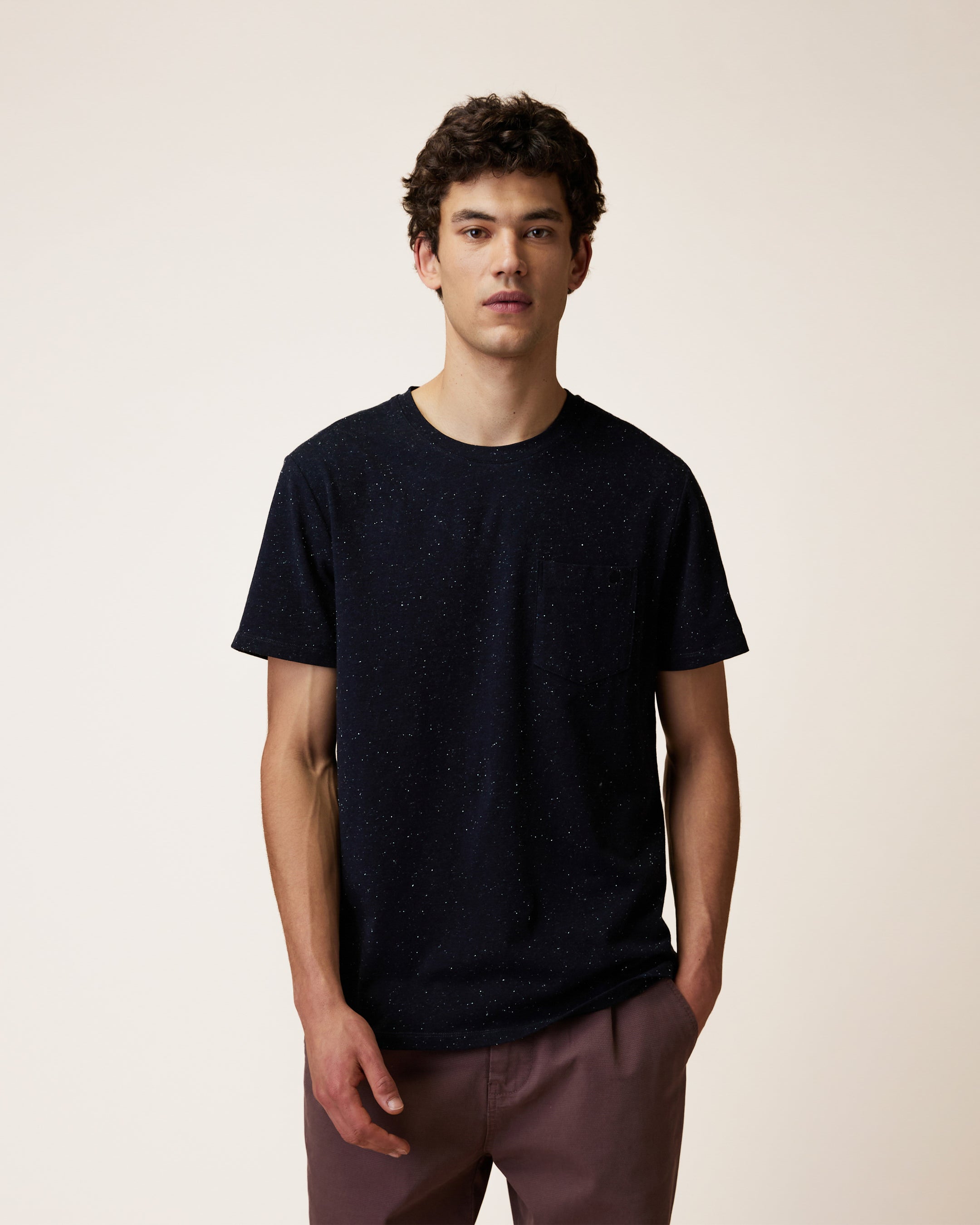faguo-olonne-t-shirt-bleu-marine-coton-recycl-poche image 1