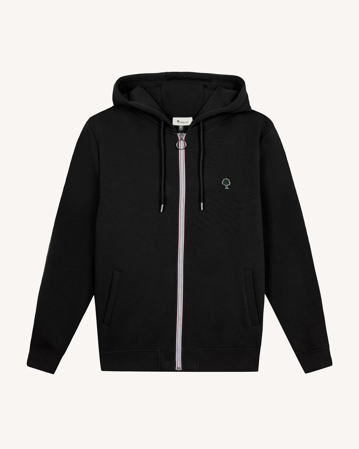 faguo-mesnil-sweat-zipp-capuche-noir image 2