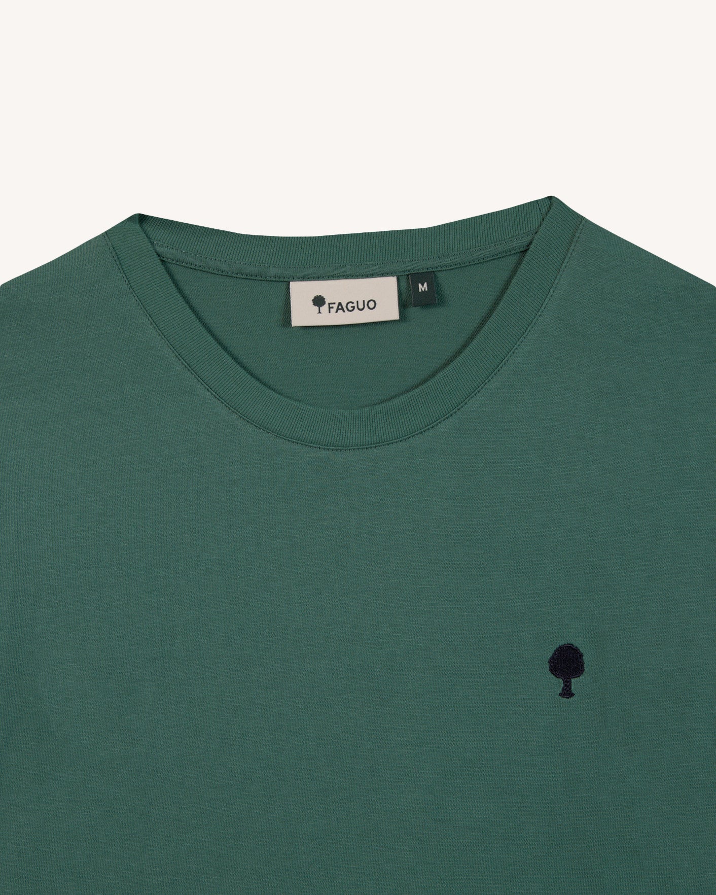 faguo-arcy-t-shirt-vert-gris-coton-recycl image 2