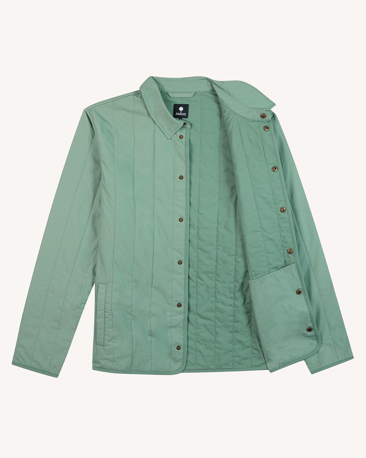 faguo-obernai-veste-vert-d-eau-en-toile-de-coton-matelass-e image 2