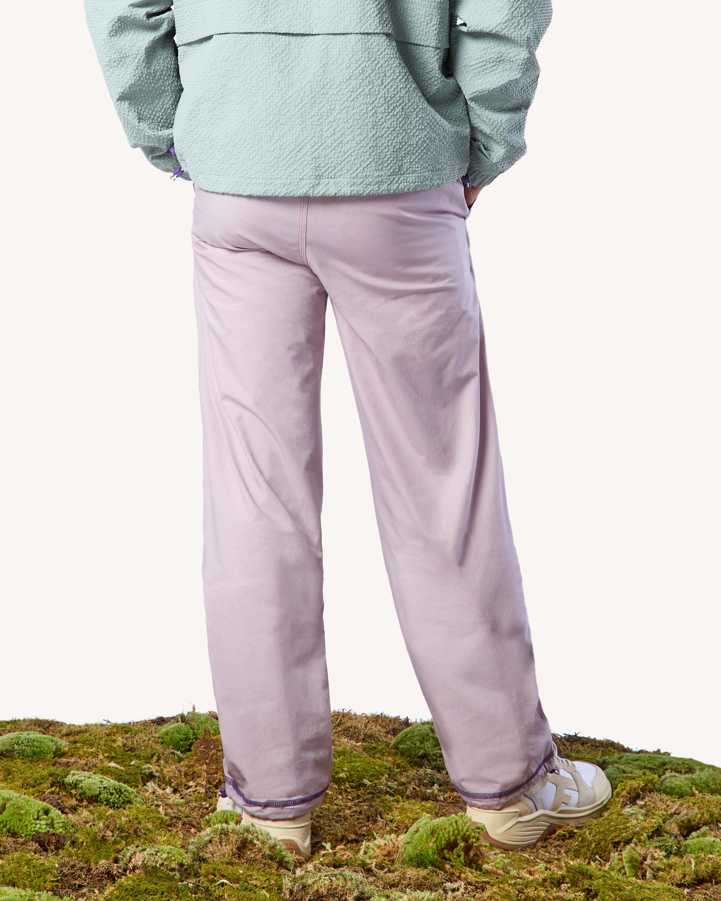 faguo-dreuille-otd-pantalon-rose-gris-ribstop-ample image 3