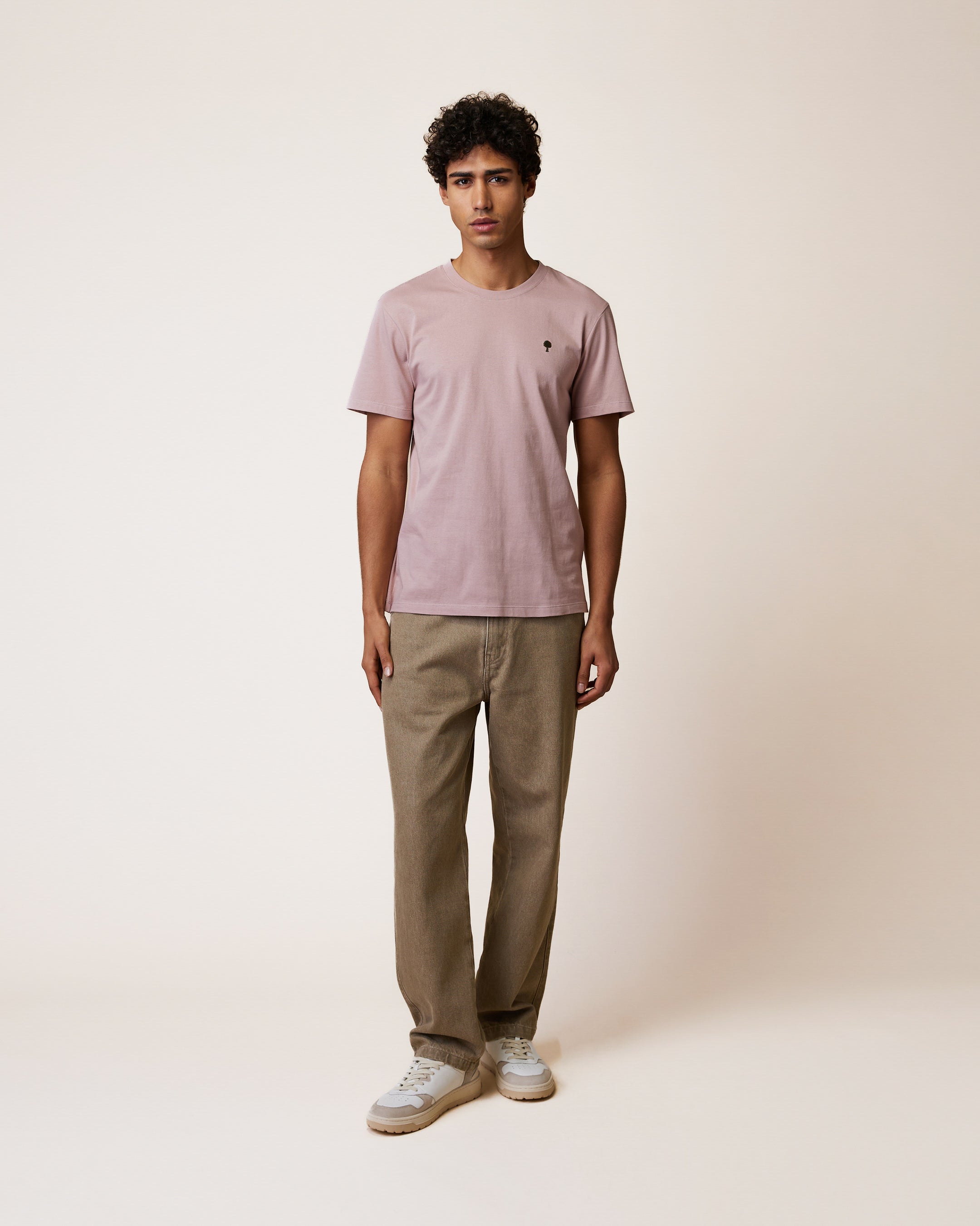 faguo-arcy-t-shirt-mauve-coton-recycl-coupe-droite image 4