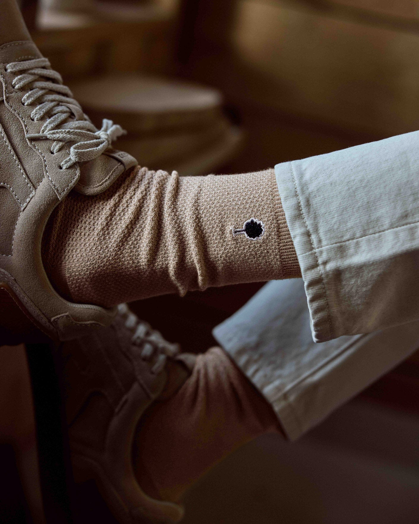 faguo-lot-de-3-paires-de-chaussettes-mi-hautes-beige-et-camel image 2