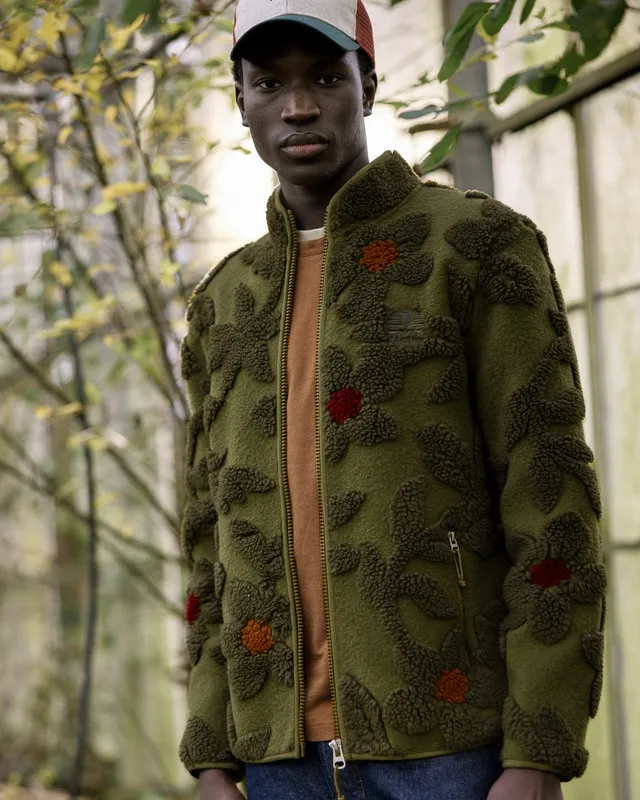 faguo-senonche-veste-polaire-olive-kaki-sherpa image 1