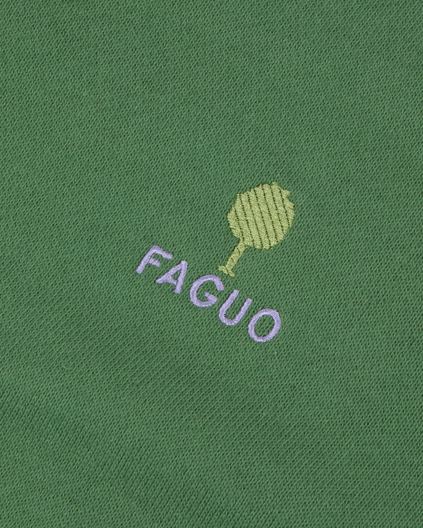 faguo-amboise-sweat-zipp-vert-sapin-molleton-boxy image 4