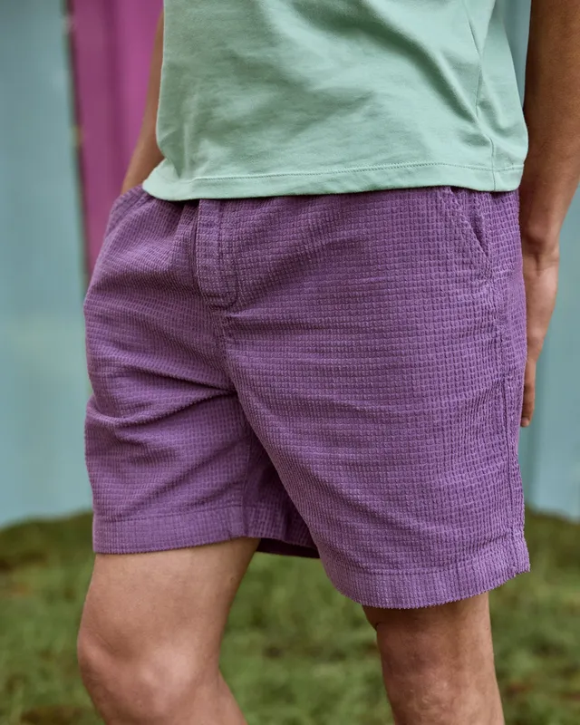 faguo-chevre-short-violet-coton-velours-coupe-ample image 1