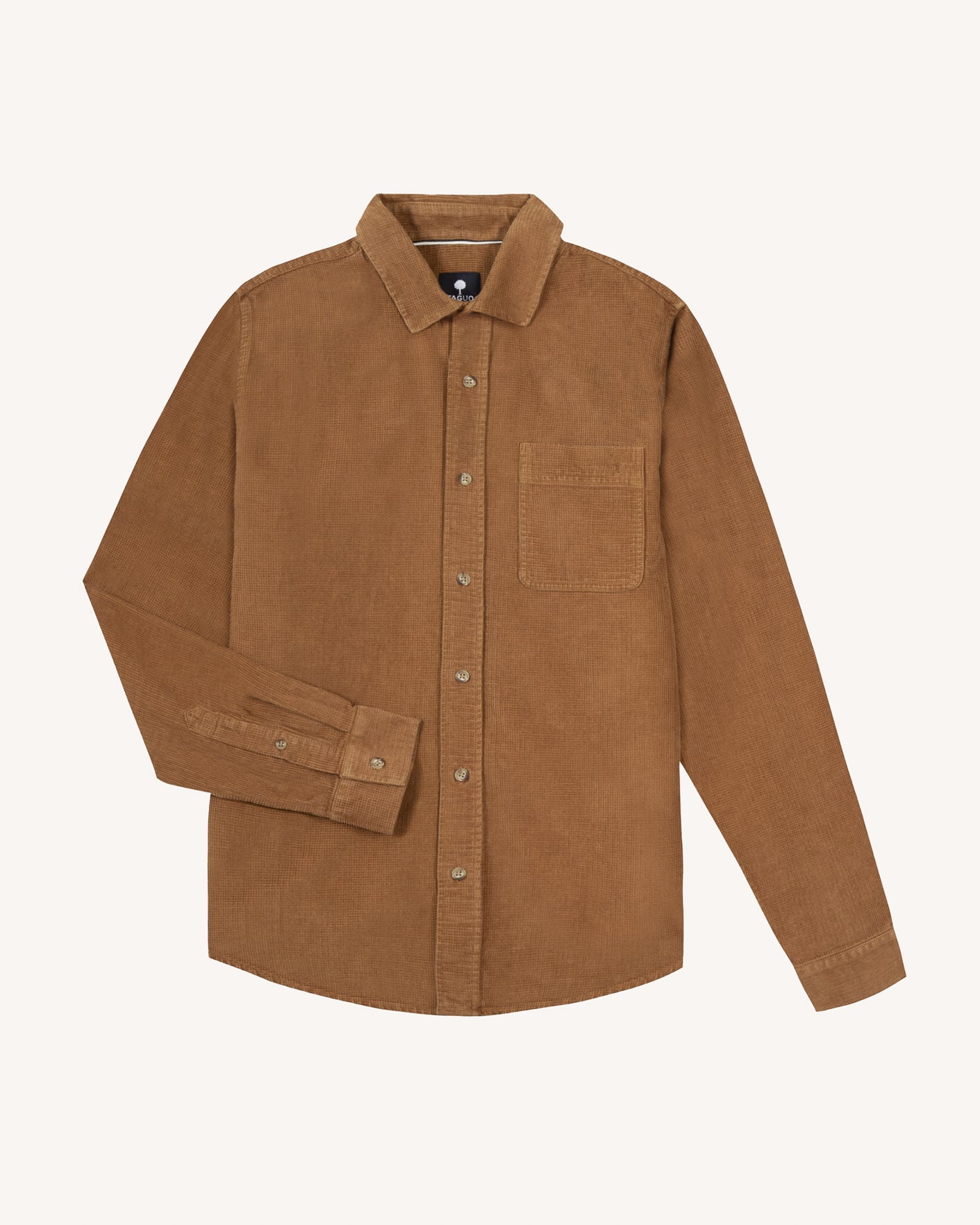 faguo-signy-surchemise-velours-camel-marron image 2