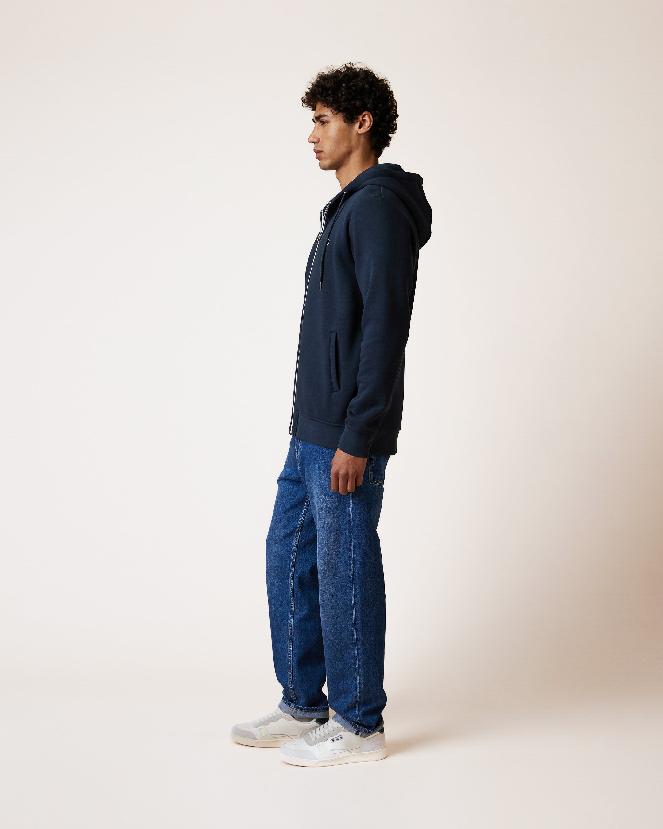 faguo-mesnil-sweat-zipp-capuche-bleu-marine image 5