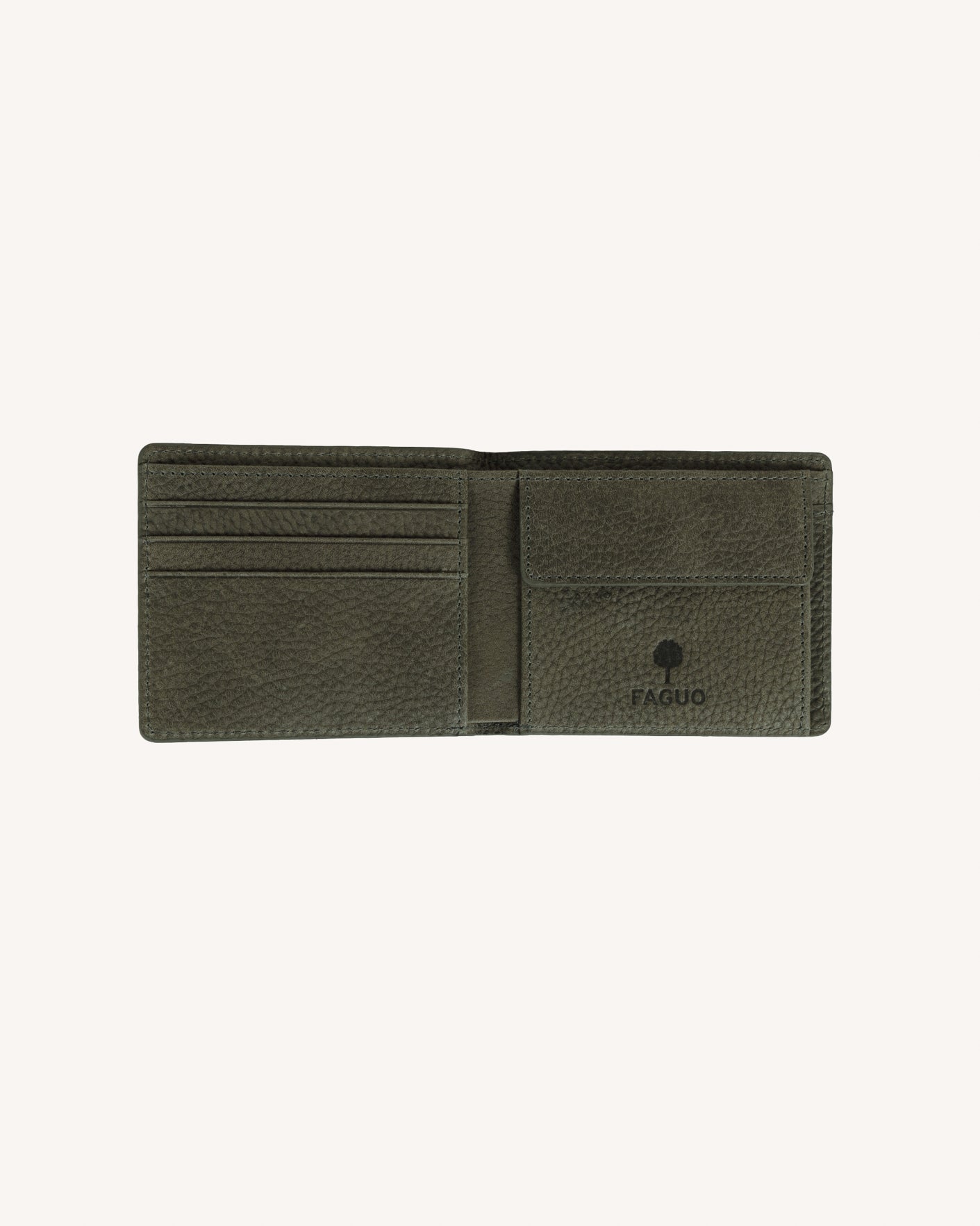 faguo-portefeuille-purse-cuir-kaki-nubuck image 4
