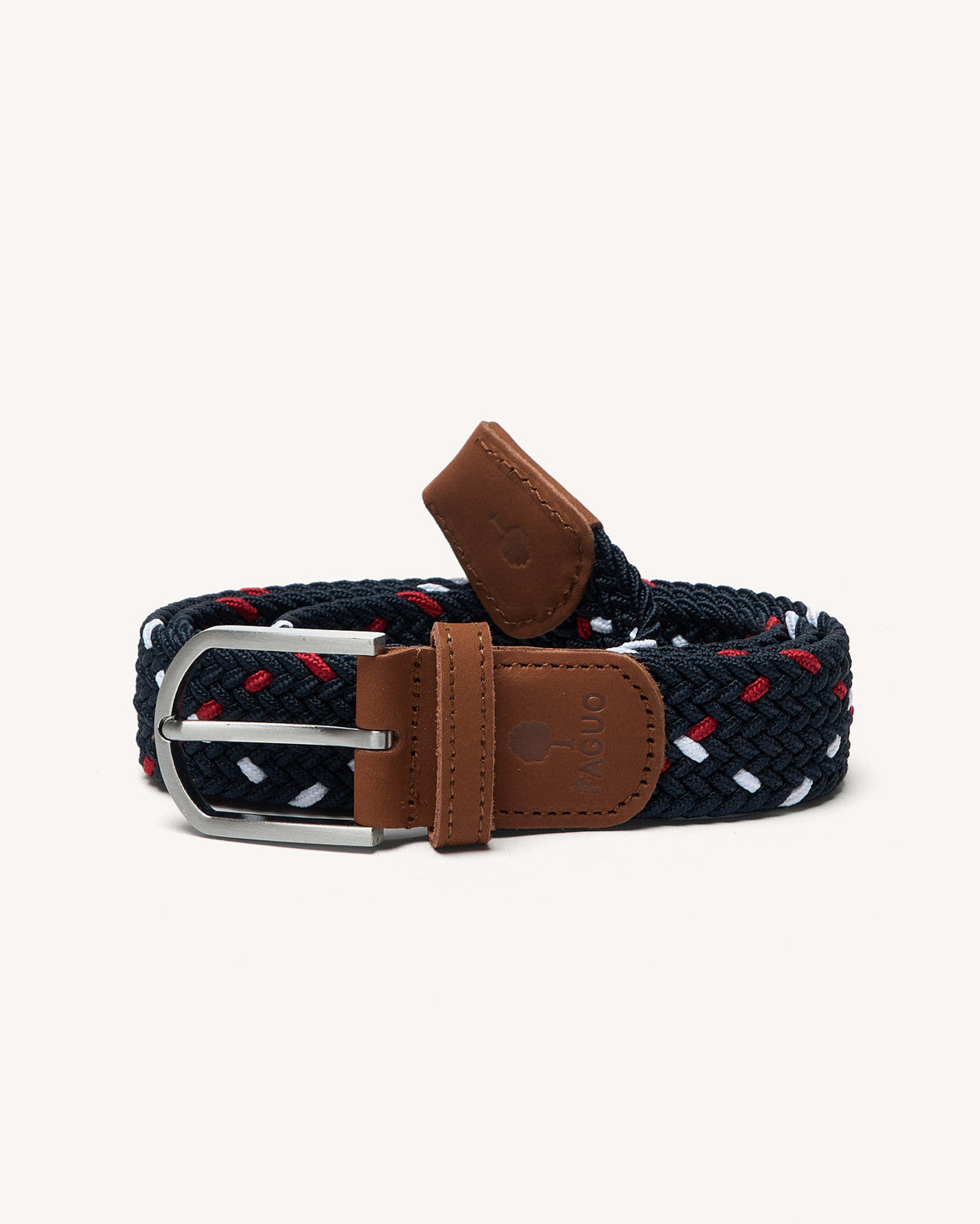 faguo-belt-ceinture-tress-e-lastique-marine-et-rouge image 1