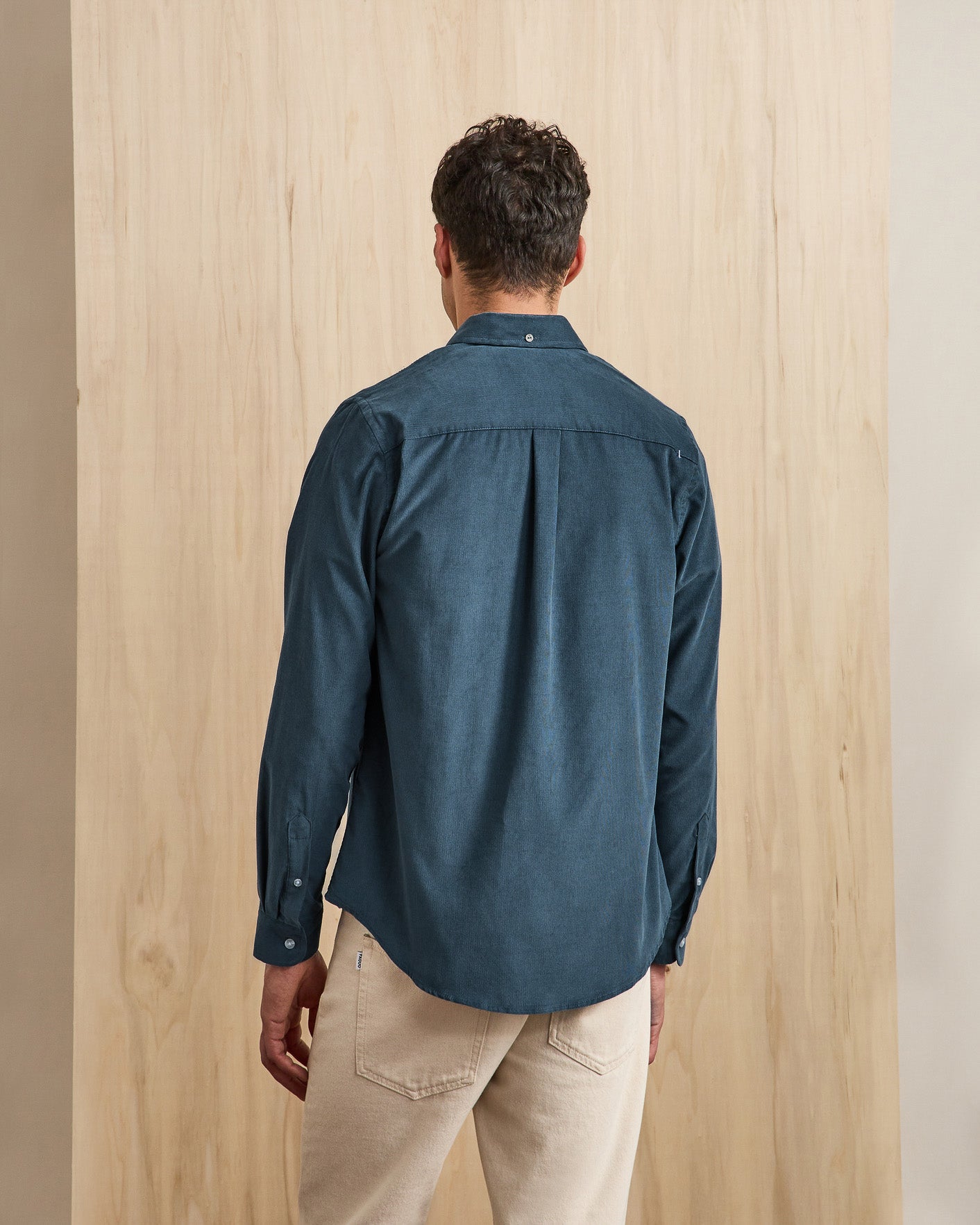 faguo-ivoy-chemise-homme-bleu-velours-milleraies image 5