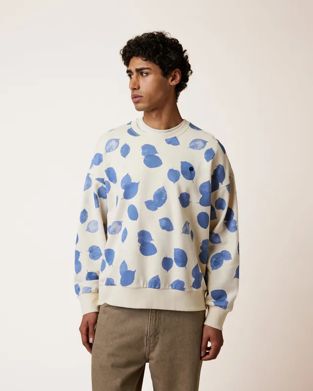 faguo-fango-sweat-col-rond-cru-et-bleu-recycl-homme image 1