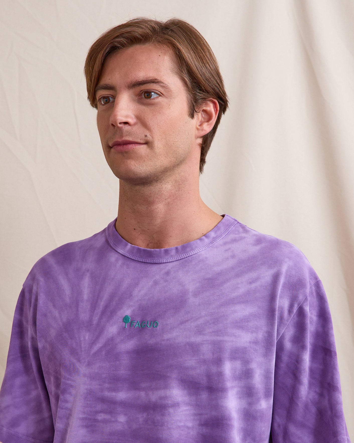 faguo-lugny-t-shirt-oversize-violet-tie-and-dye-homme image 3