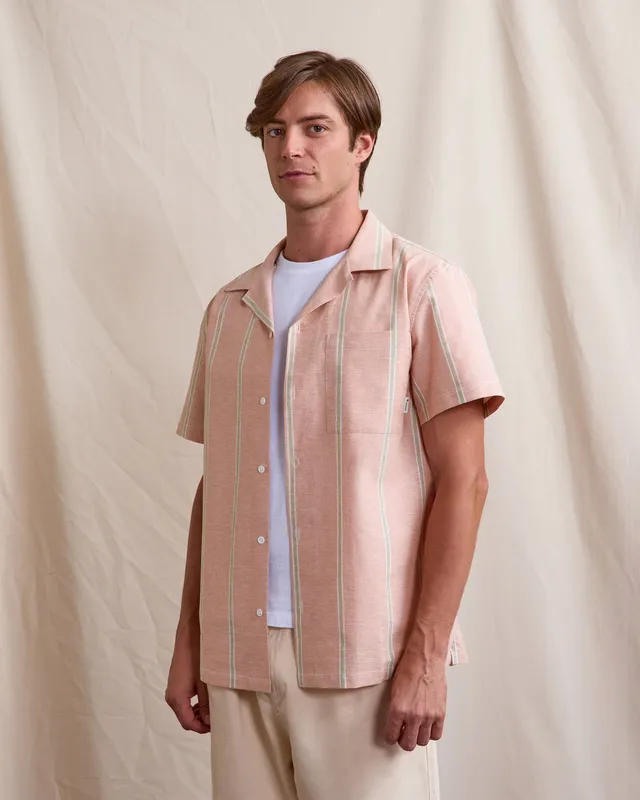 faguo-paiolive-chemise-manches-courtes-brique-et-cru image 1