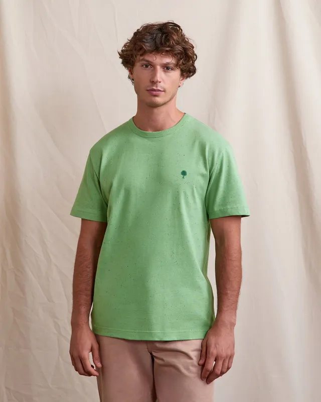 faguo-lugny-t-shirt-chin-vert-coton-bio-oversize image 1