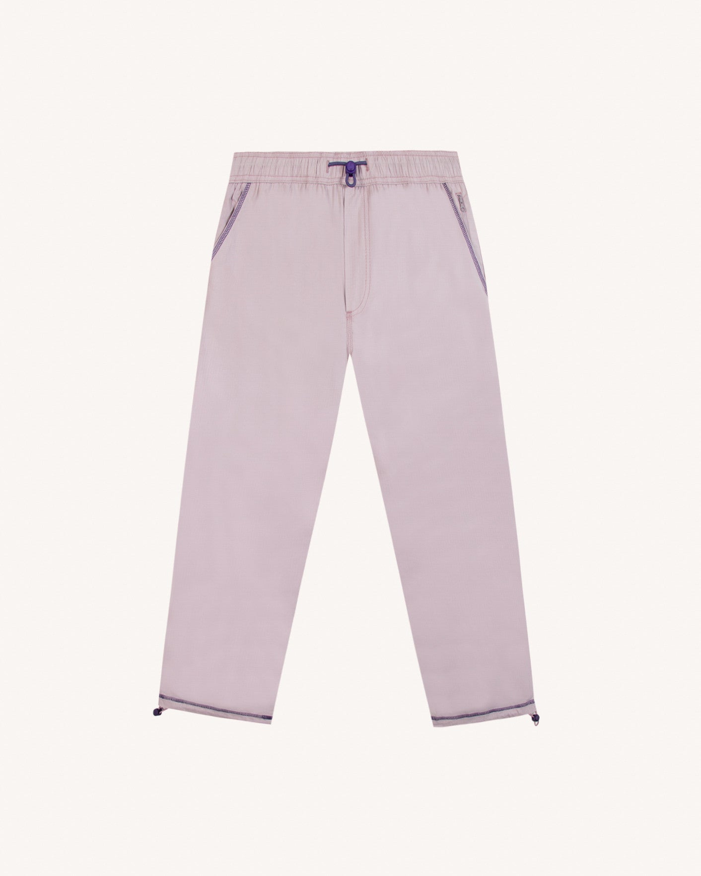 faguo-dreuille-otd-pantalon-rose-gris-ribstop-ample image 2