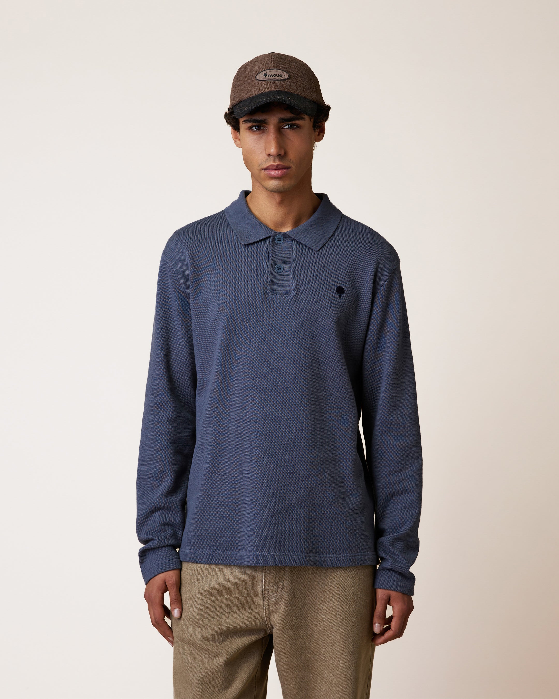 faguo-mercoire-polo-manches-longues-bleu-marine-coton-bio image 5