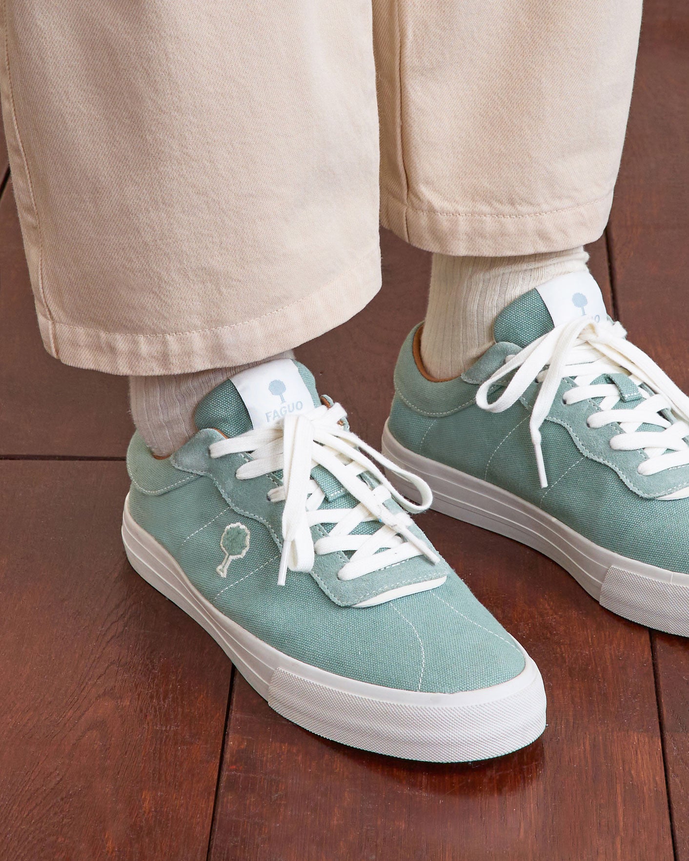 faguo-nashi-baskets-toile-homme-vert-clair-streetwear image 3