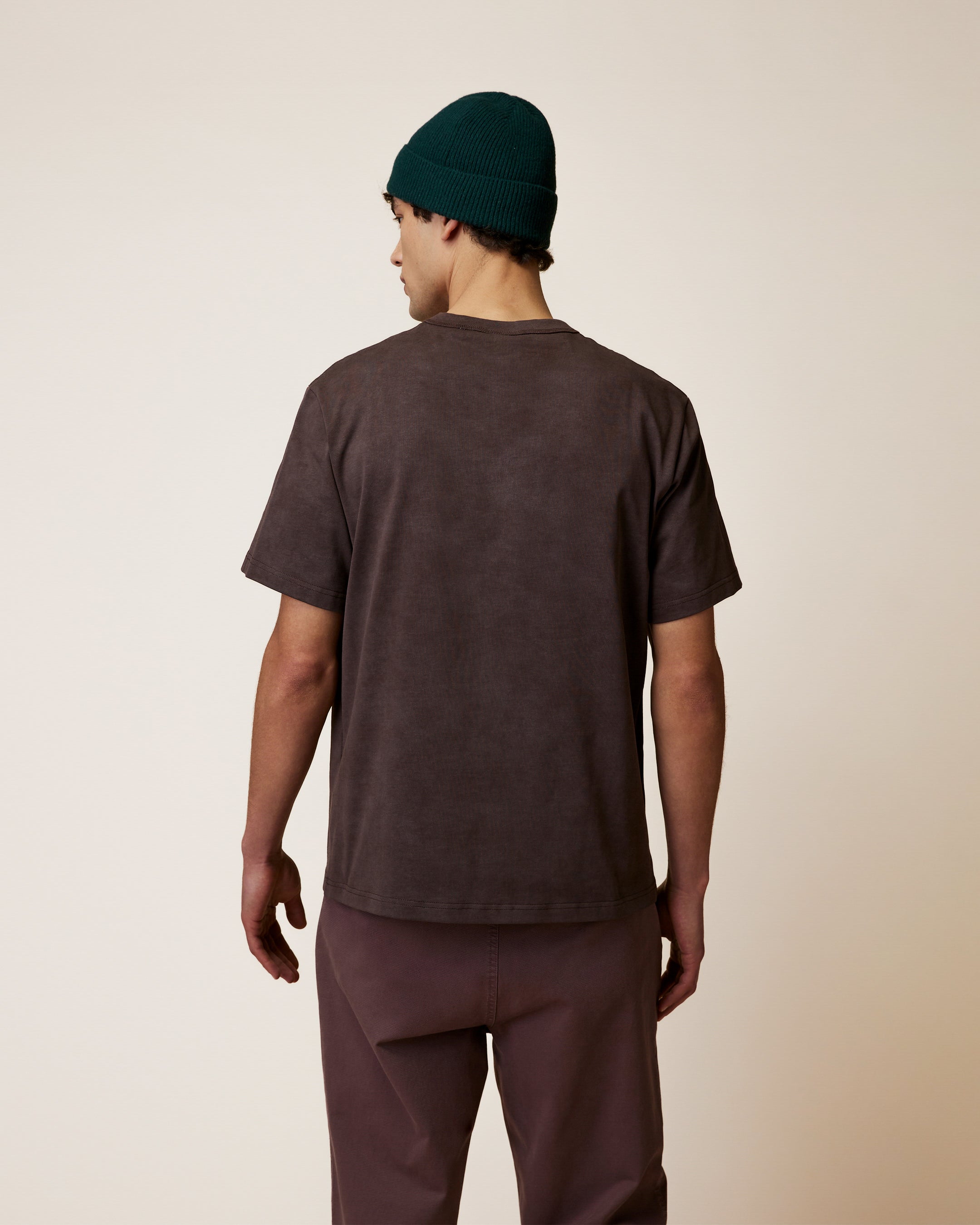 faguo-lugny-t-shirt-large-marron-et-taupe-homme image 5