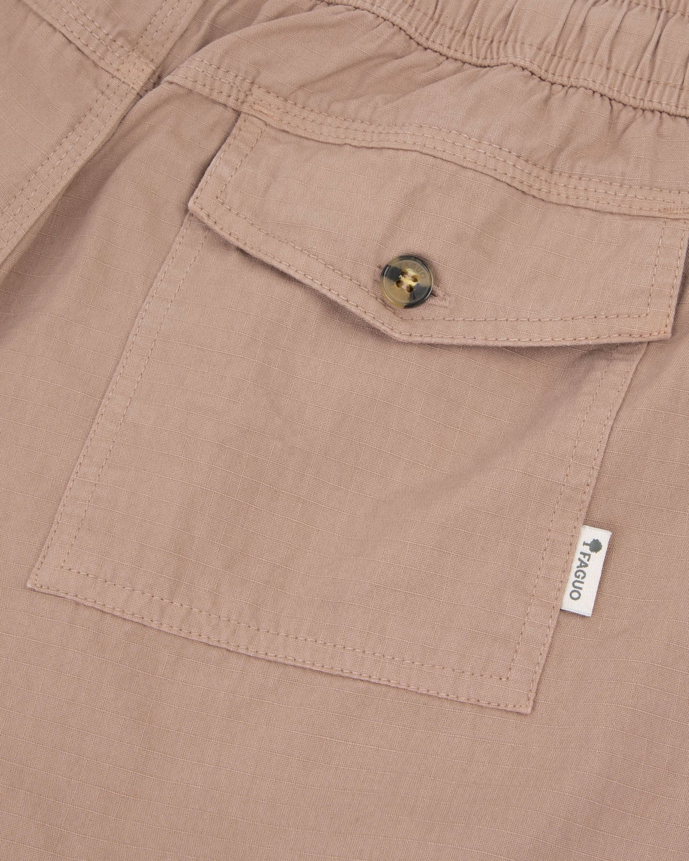 faguo-milly-short-taupe-coton-ribstop-homme image 4