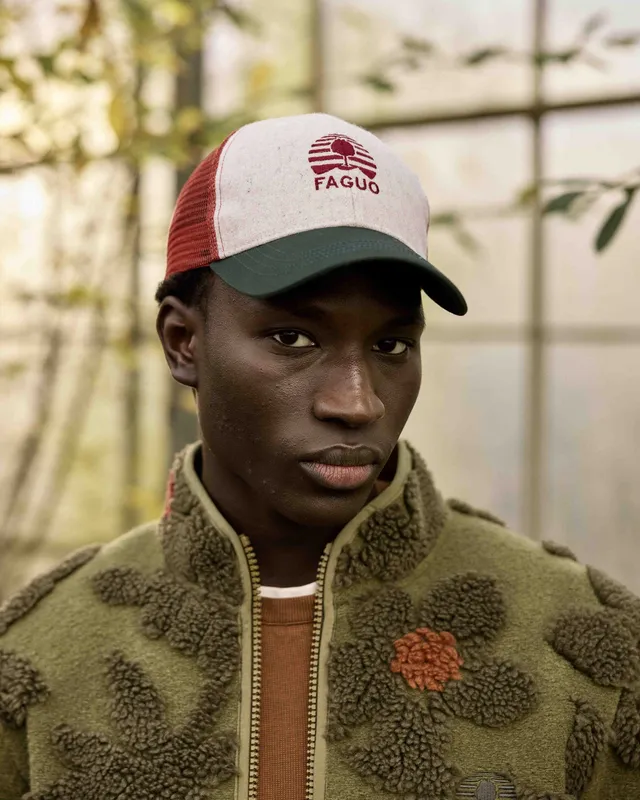 faguo-trucker-casquette-vert-fonc-et-multicolore image 1