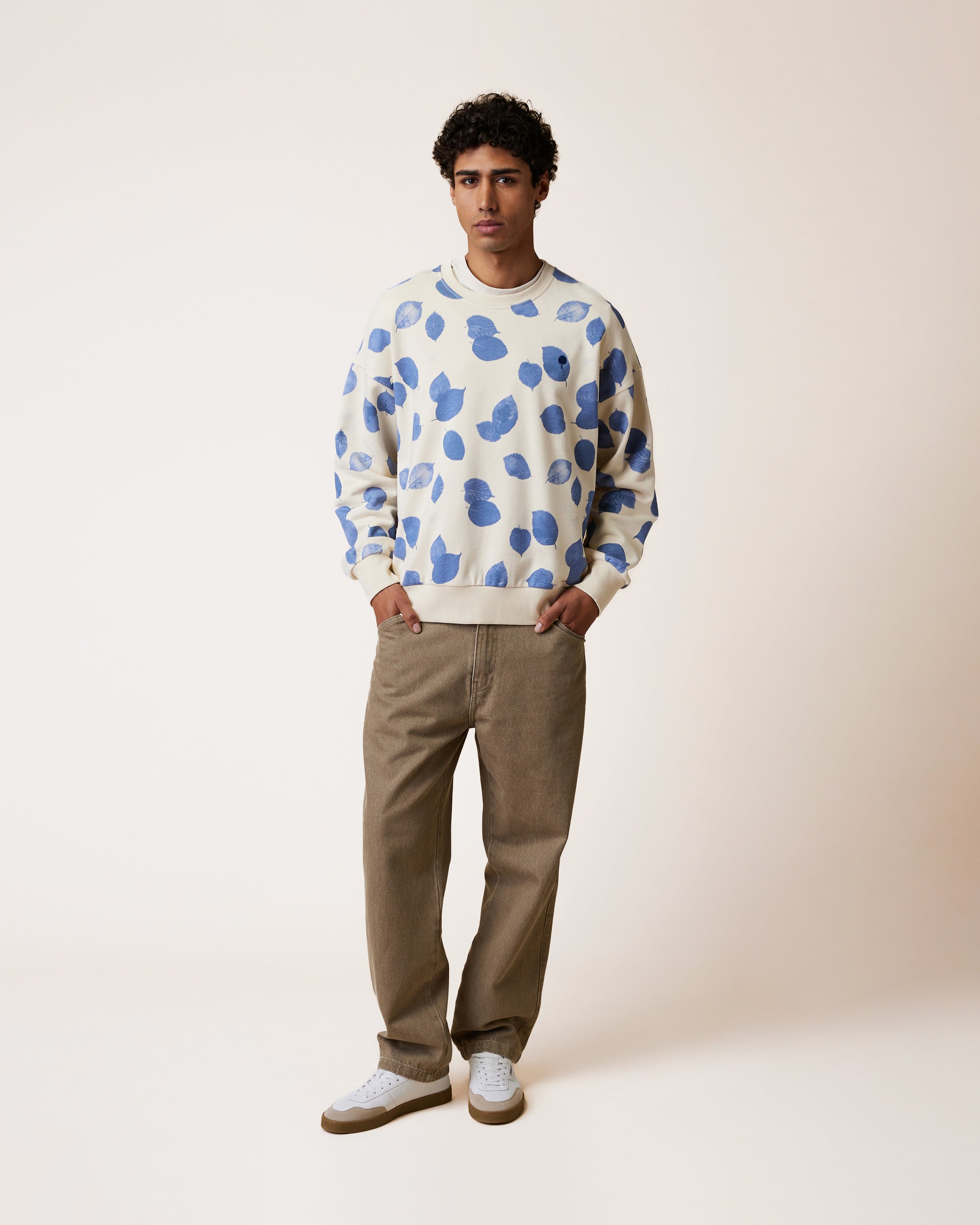 faguo-fango-sweat-col-rond-cru-et-bleu-recycl-homme image 3