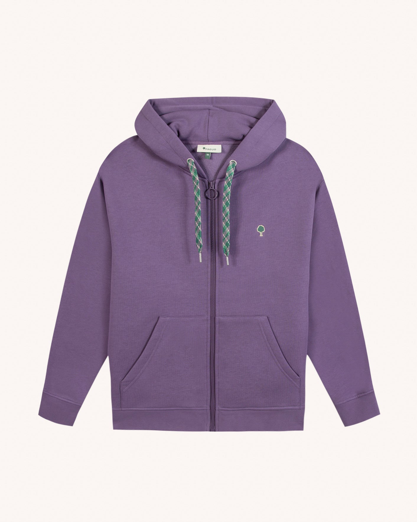 faguo-mesnil-os-sweat-zipp-capuche-violet-homme image 2