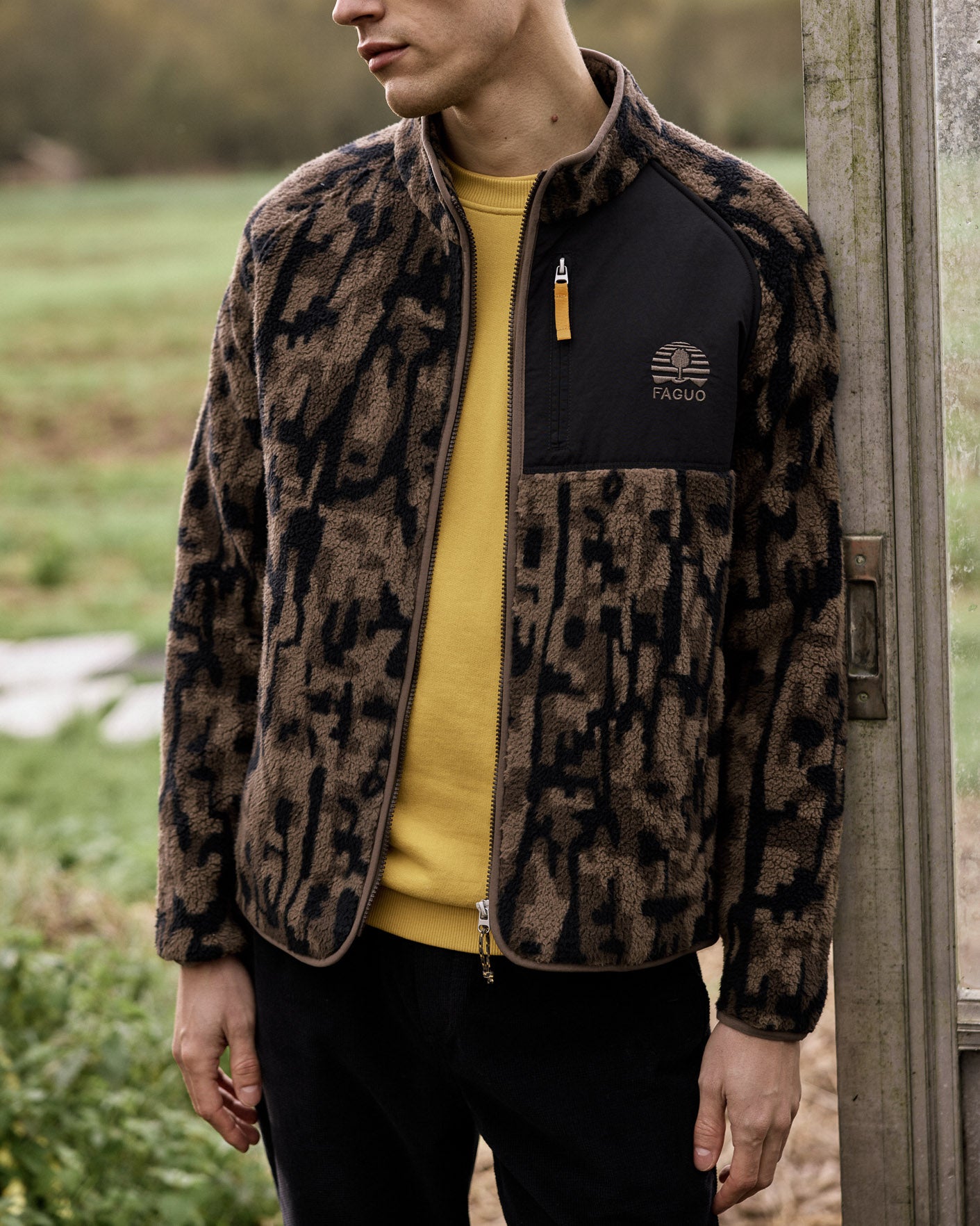 faguo-senart-veste-polaire-sherpa-marron image 5