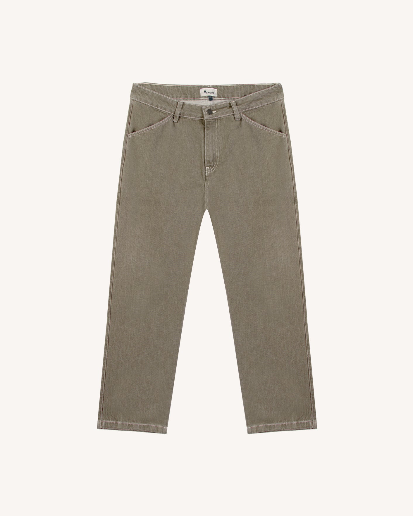 faguo-denim-loose-jean-loose-sable-homme-coton-recycl image 2