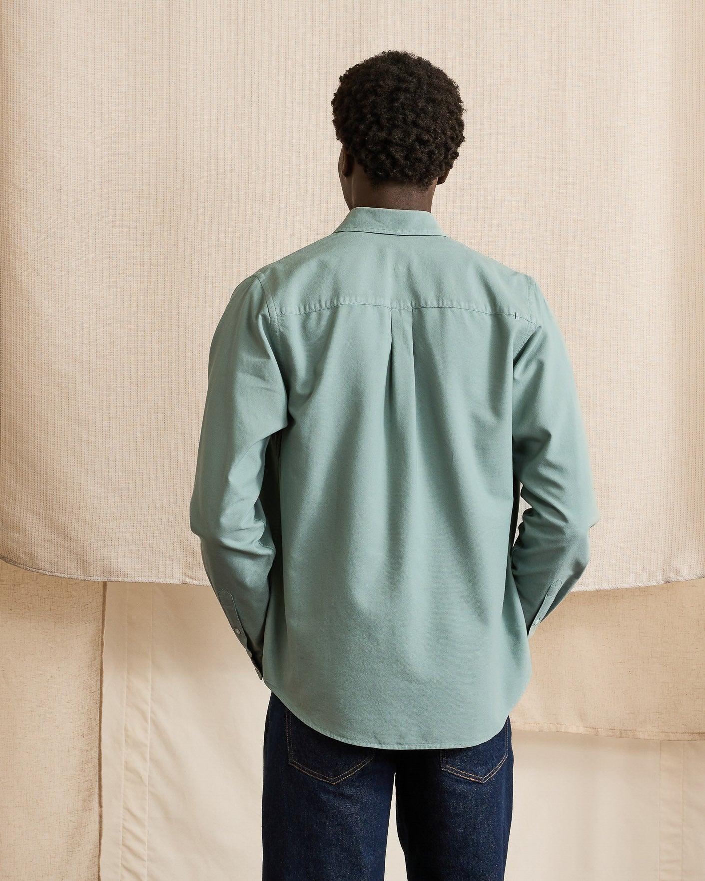 faguo-ivoy-chemise-vert-d-eau-oxford-homme image 6