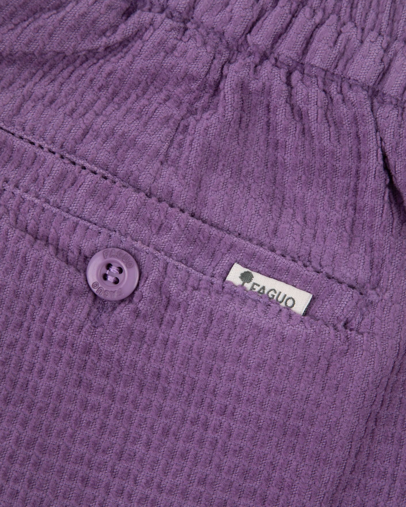 faguo-chevre-short-violet-coton-velours-coupe-ample image 4