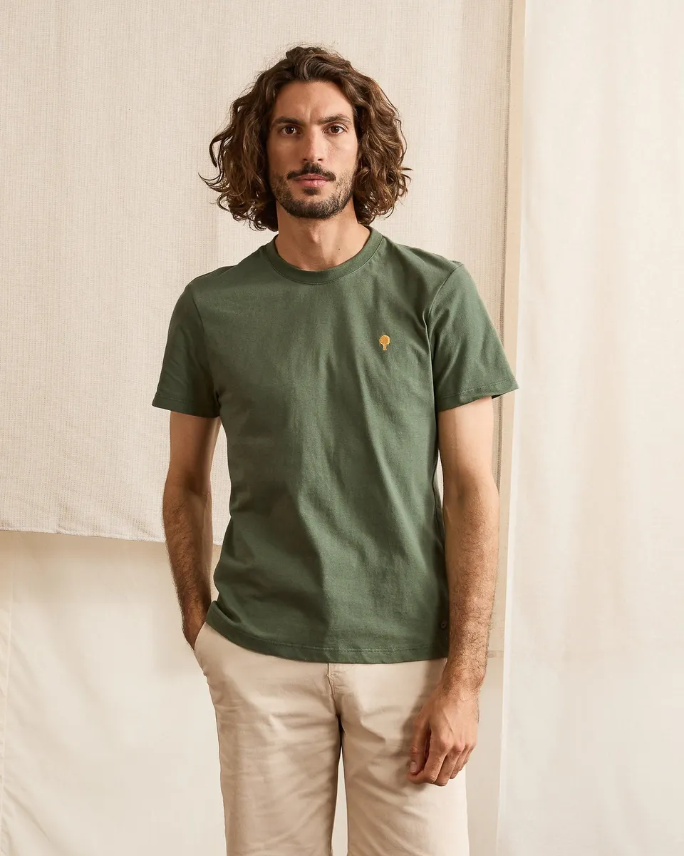 faguo-arcy-t-shirt-kaki-clair-coton image 1