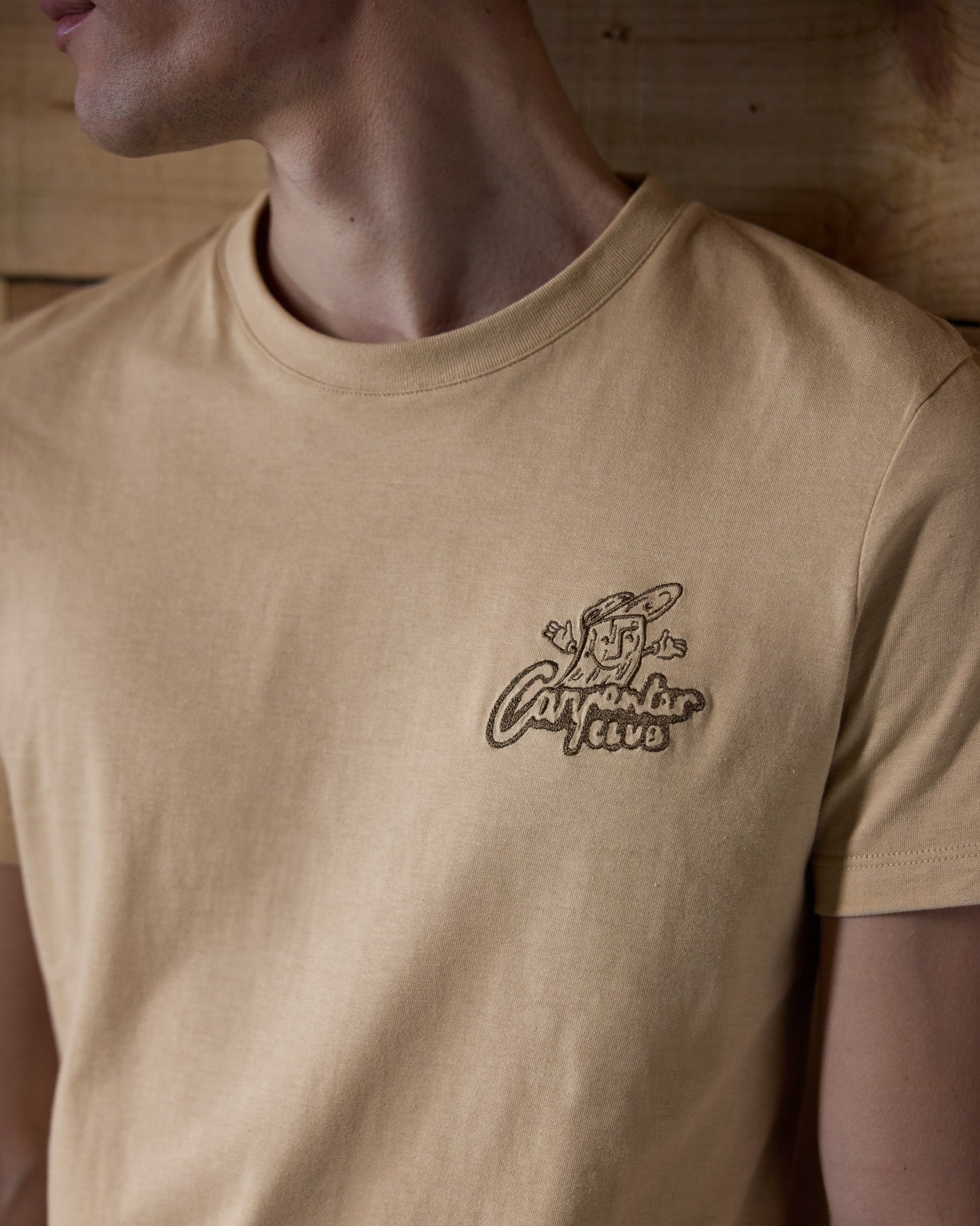 faguo-t-shirt-arcy-f25ts0102-jersey-coton-beige image 3