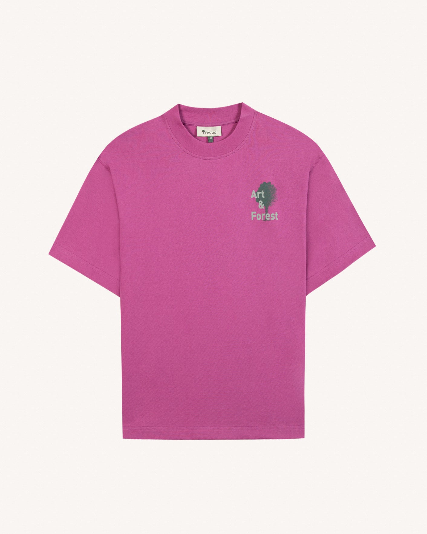 faguo-yellowstone-t-shirt-imprim-homme-forest-fuchsia image 2