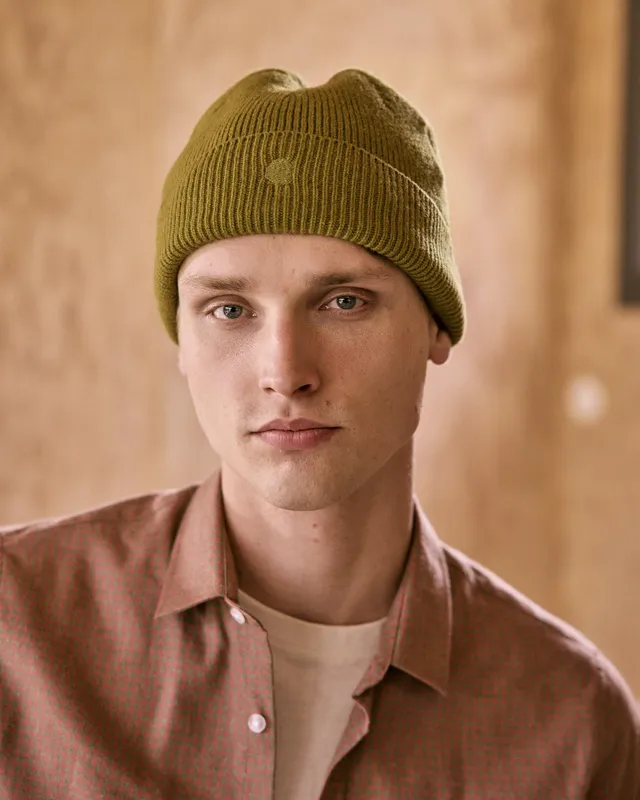faguo-bonnet-en-laine-vert-olive-homme image 1