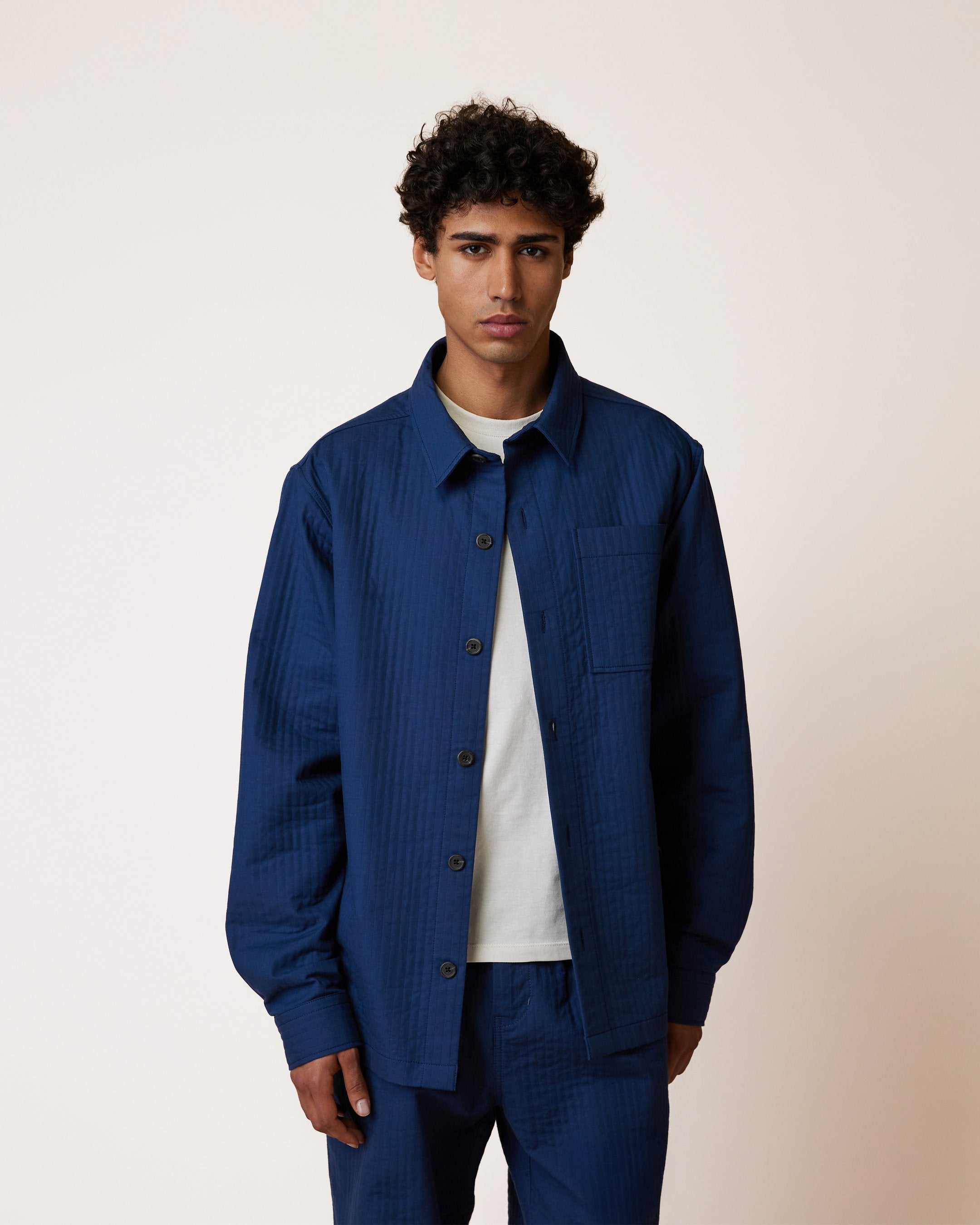 faguo-gastine-surchemise-homme-bleu-fonc-coton image 1