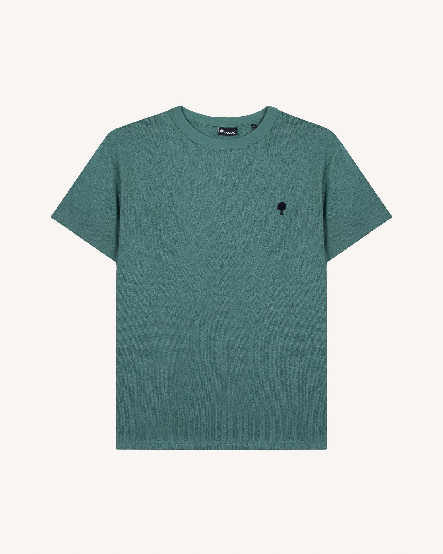 faguo-lugny-t-shirt-vert-clair-coton-coupe-loose image 2