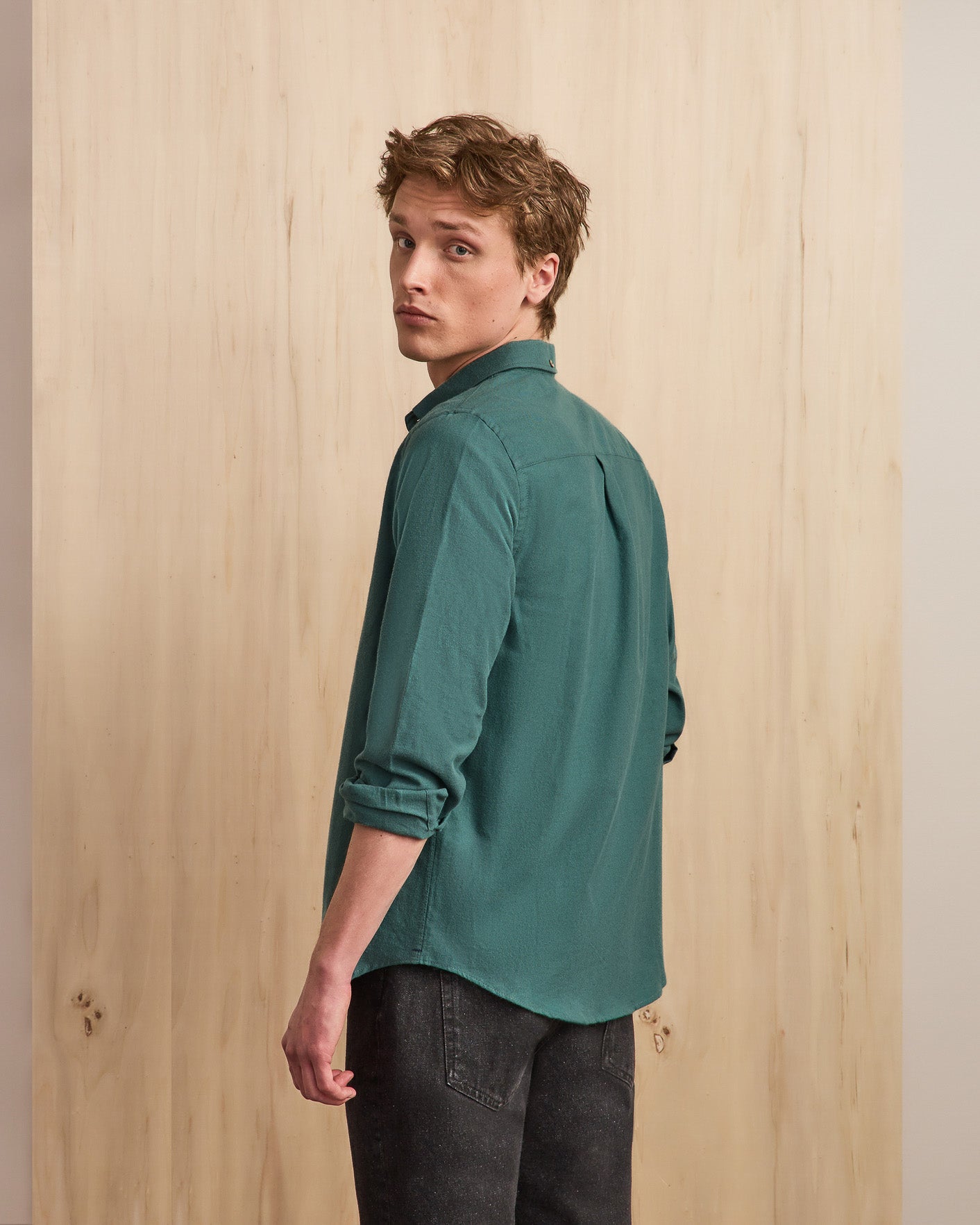 faguo-ivoy-chemise-homme-vert-clair-gris image 3
