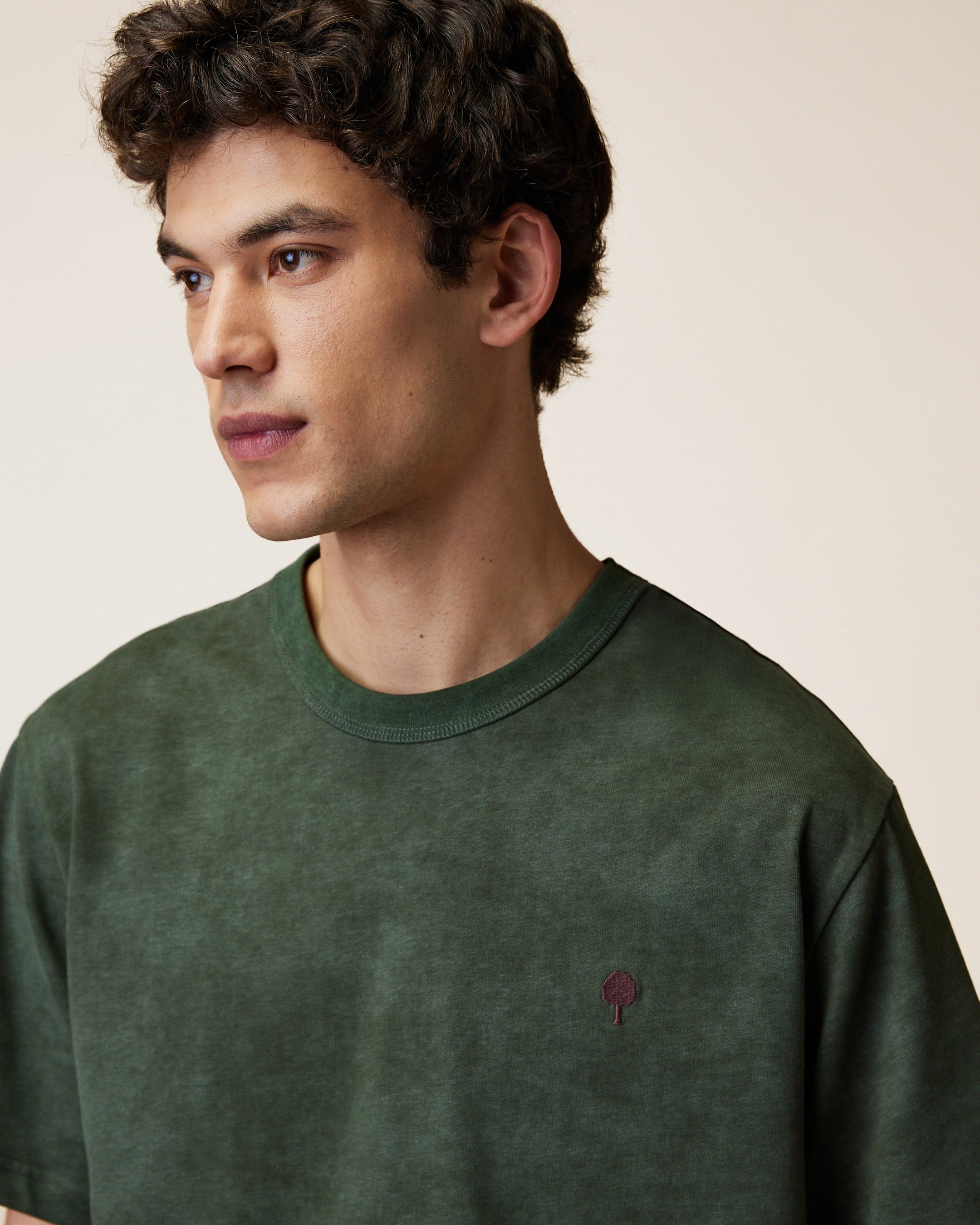 faguo-lugny-t-shirt-large-vert-fonc-chin-homme image 7
