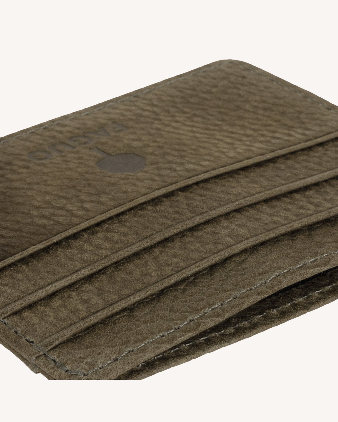 faguo-card-holder-porte-carte-cuir-grain-homme-vert-fonc image 3
