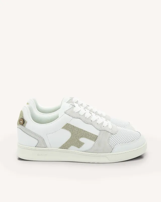 faguo-baskets-femme-hazel-blanches-et-dor-es-en-cuir image 1
