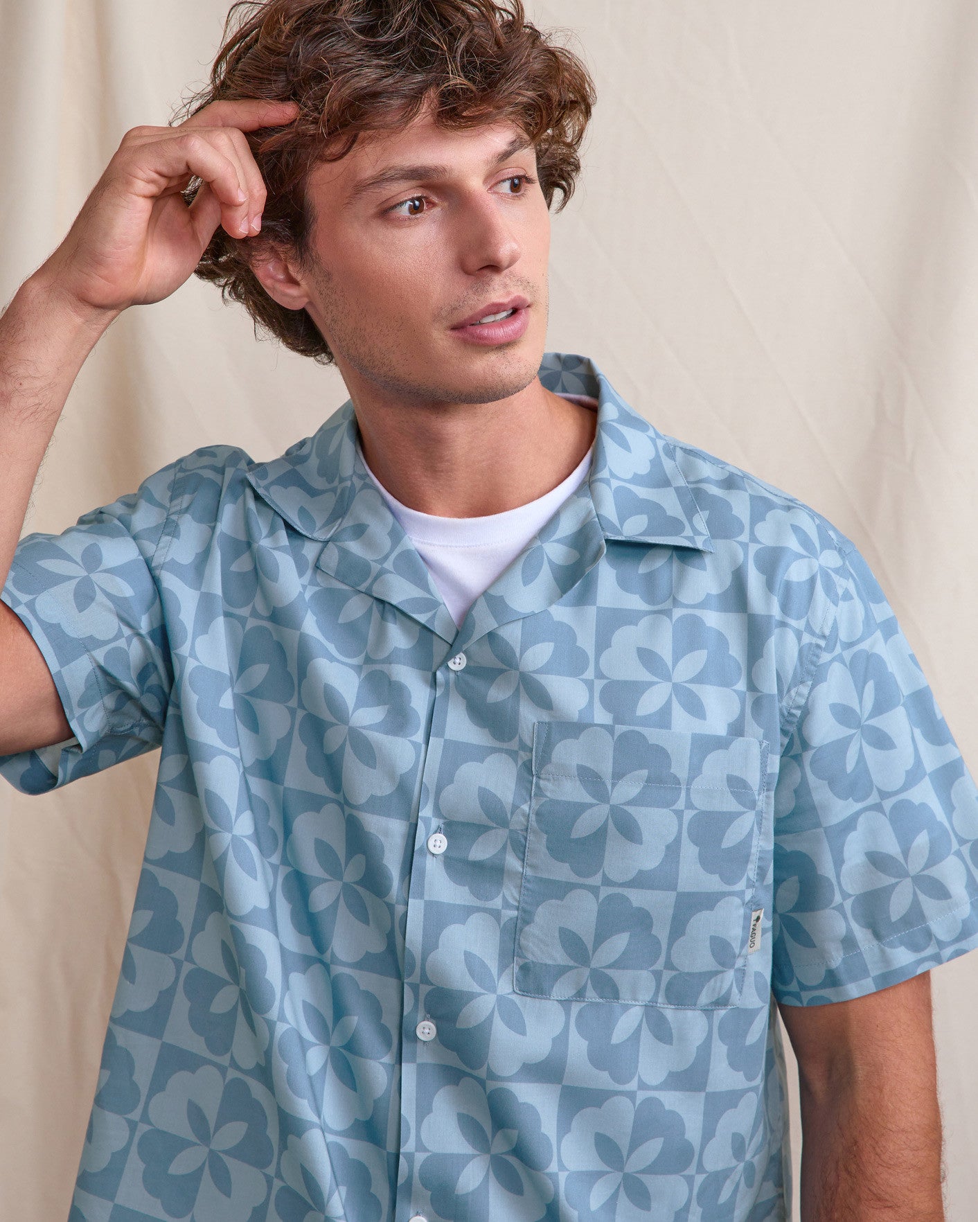 faguo-paiolive-chemise-manches-courtes-bleu-moyen-col-cubain image 3